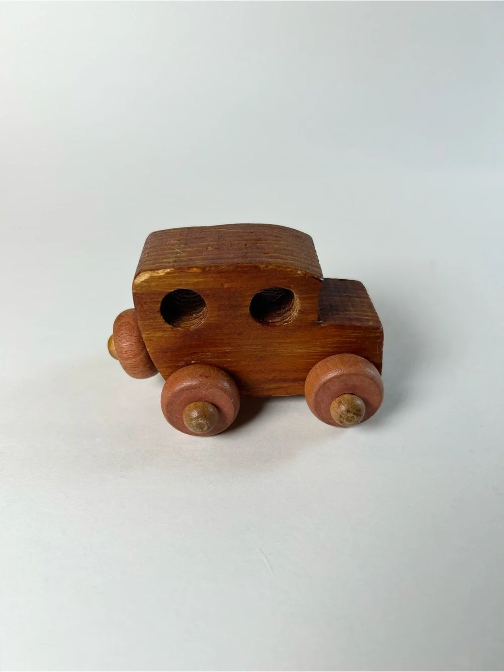 Lot of 5 Vintage Wooden Toys Tinker Beads Peg Bench Pull Dog Dino Car Set